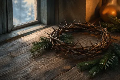 Crown of Thorns with Evergreen Hope