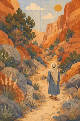 Evergreen Juniper Path Through Red Canyon