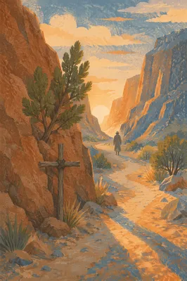 Evergreen Juniper by Desert Canyon Path