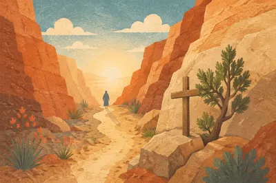 Desert Canyon Path of Enduring Faith