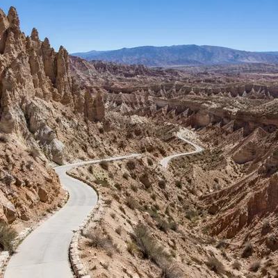 Winding Desert Path Through Rugged Canyon