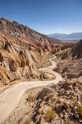Winding Desert Path Through Rugged Canyon