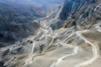 Winding Desert Path Through Remote Canyon