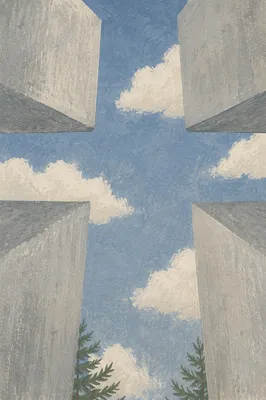 Empty Cross Opening in Blue Sky