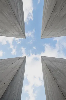 Empty Cross Framed by Blue Sky