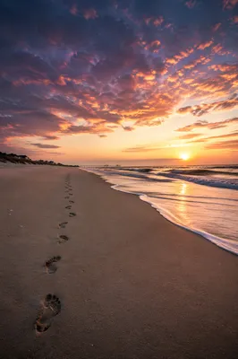 Footprints on Sunrise Beach