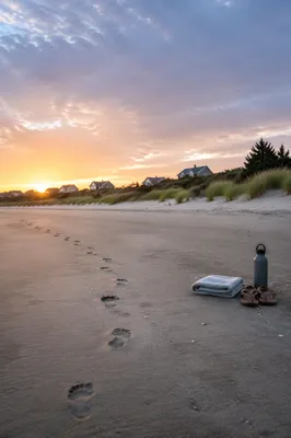 Footprints on Sunrise Beach Path