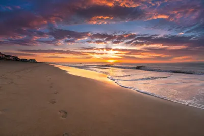 Footprints on Sunrise Beach Shoreline