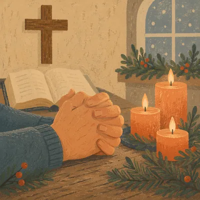 Prayerful Hands by Candlelit Evergreen