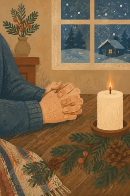 Prayer Hands by Evergreen Candlelight