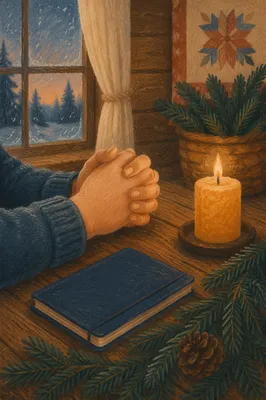 Prayer Hands by Evergreen Candlelight