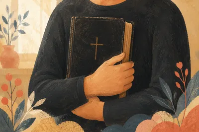 Hands Holding Bible in Quiet Devotion