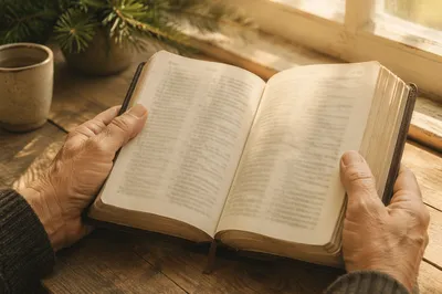 Hands Holding Bible by Evergreen Light