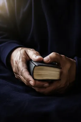 Hands Holding Bible in Quiet Reflection