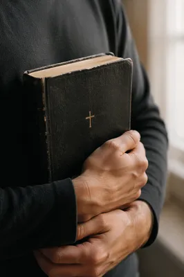 Hands Holding Bible in Quiet Devotion