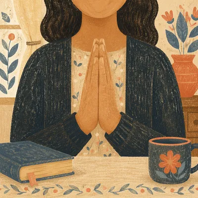 Praying Hands in Gentle Window Light