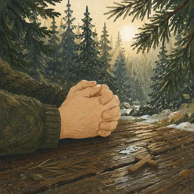 Praying Hands by Evergreen Forest Light