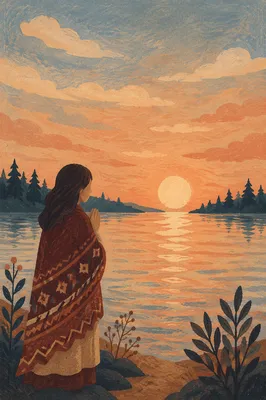Praying Hands by Quiet Evergreen Lake