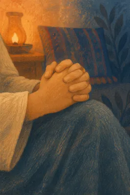 Hands Praying in Soft Cinematic Light