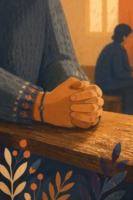 Clasped Hands in Soft Prayer Light