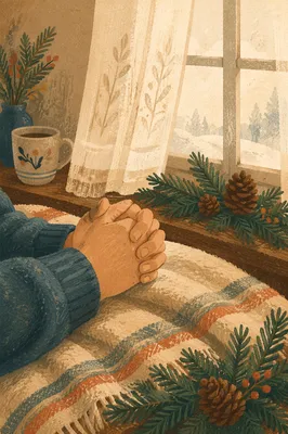 Praying Hands by Evergreen Morning Window