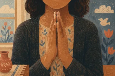 Praying Hands in Gentle Window Light