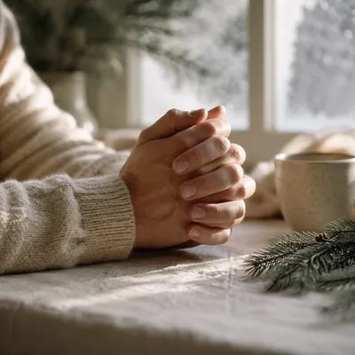 Praying Hands by Evergreen in Soft Light