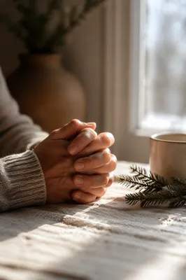 Praying Hands by Evergreen Winter Light