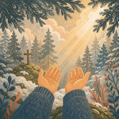 Hands Reaching Toward Morning Light