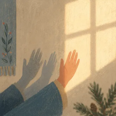 Hands Reaching Toward Hopeful Sunlight
