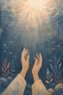 Hands Reaching Toward Radiant Hope