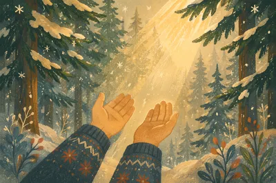 Hands Reaching Toward Morning Light