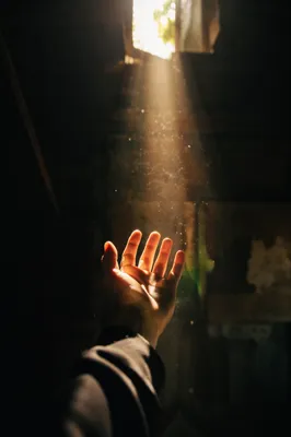 Hand Reaching Toward Hopeful Sunlight