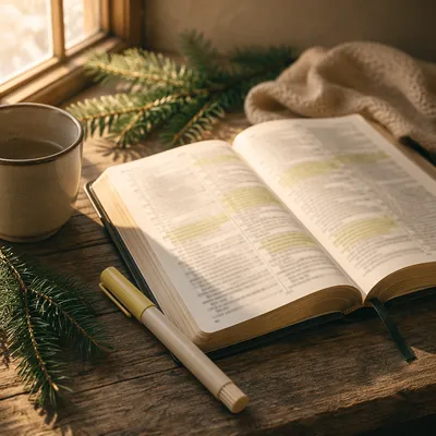 Highlighted Bible Passages With Evergreen Devotion