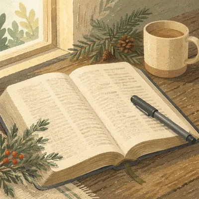 Highlighted Bible Study with Evergreen Devotion
