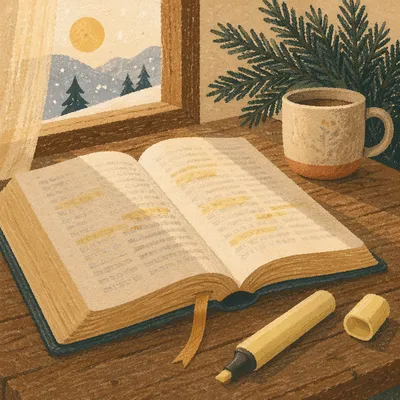 Highlighted Bible Passages for Quiet Winter Devotion