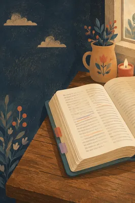 Highlighted Bible Pages with Pastel Markers