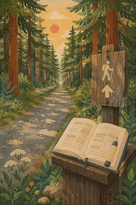 Highlighted Scripture on Evergreen Forest Path