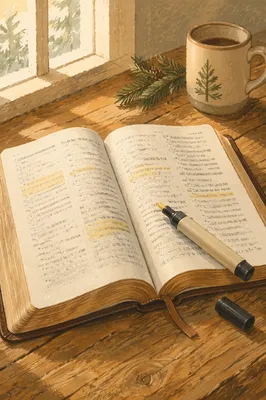 Highlighted Bible Passages with Evergreen Devotion