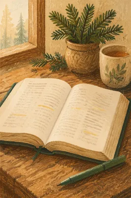 Highlighted Bible Study with Evergreen Morning Light