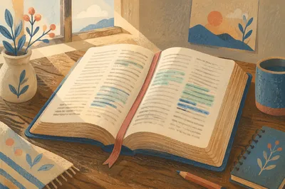 Highlighted Bible Passages in Evergreen Light