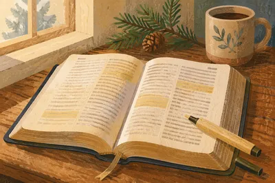 Highlighted Bible Passages with Evergreen Devotion