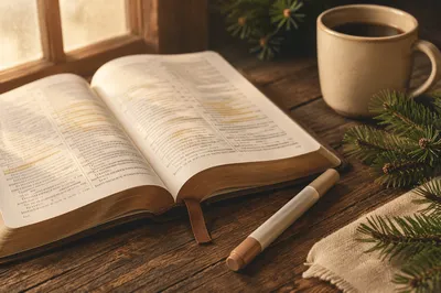 Highlighted Bible Study with Evergreen Devotion