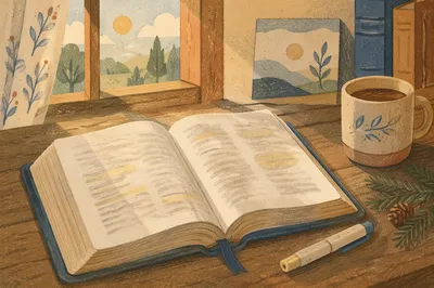 Highlighted Bible Passages with Evergreen Devotion