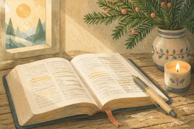 Highlighted Bible Passages with Evergreen Devotion