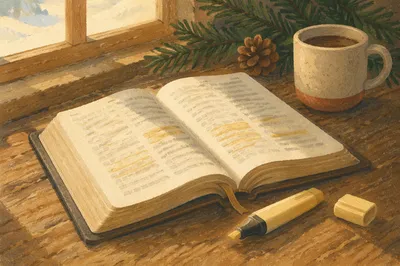 Highlighted Bible Passages with Evergreen Devotion