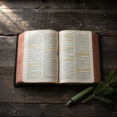 Open Book with Highlighted Passages