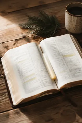 Open Bible with Yellow Highlights