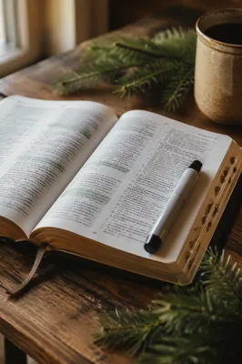 Highlighted Bible Passage with Evergreen Devotion