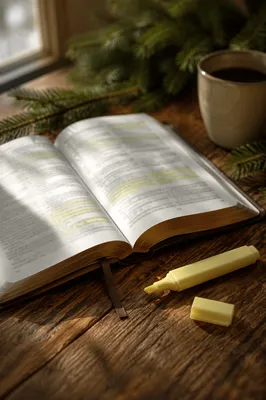 Highlighted Bible Study with Evergreen Devotion